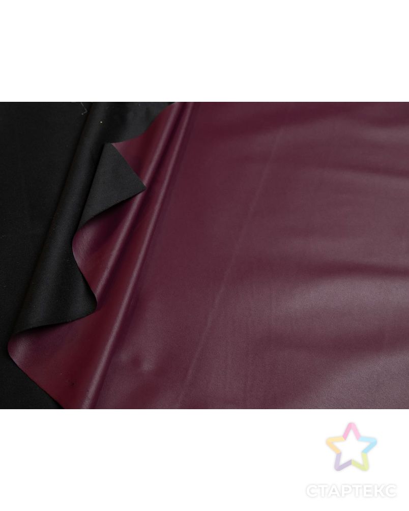 Экокожа костюмно-плательная на трикотажной основе, цвет бордовый арт. ГТ-7595-1-ГТ-44-9455-1-5-1 5