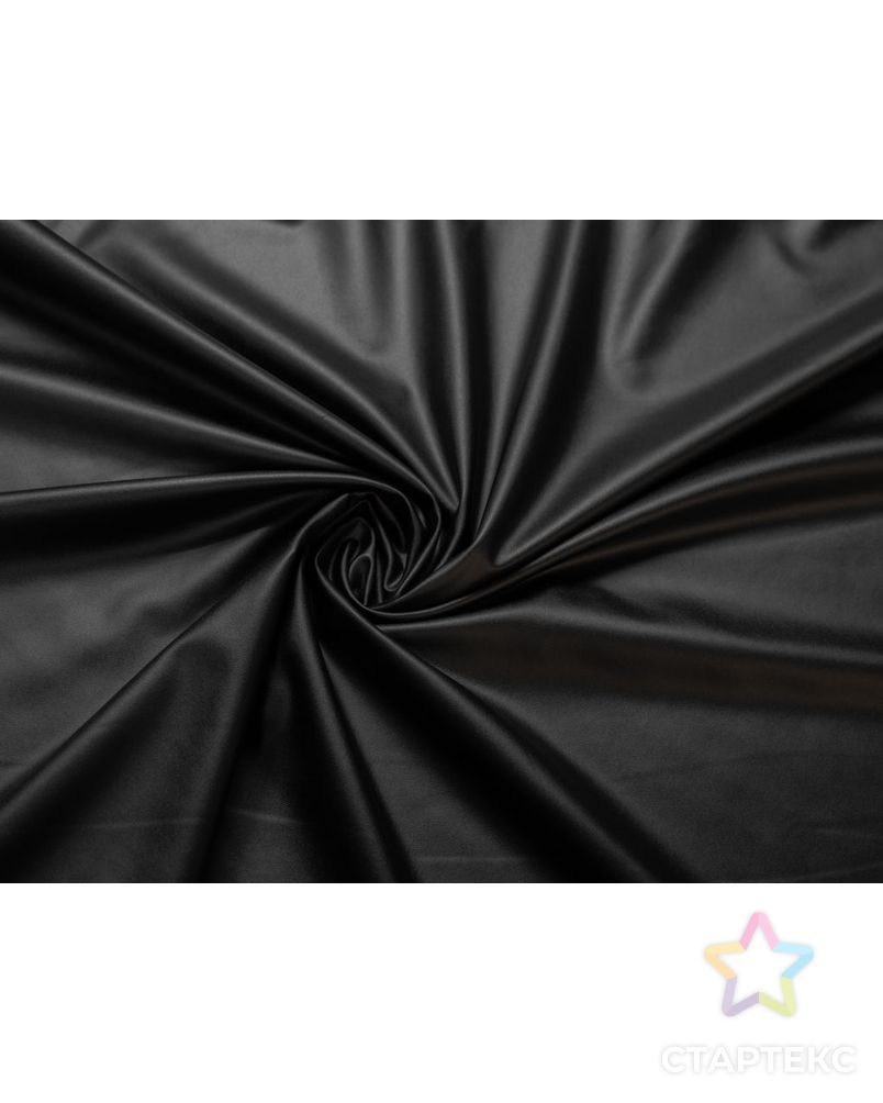 Экокожа черного цвета на флисе арт. ГТ-7690-1-ГТ-44-9548-1-38-1 1