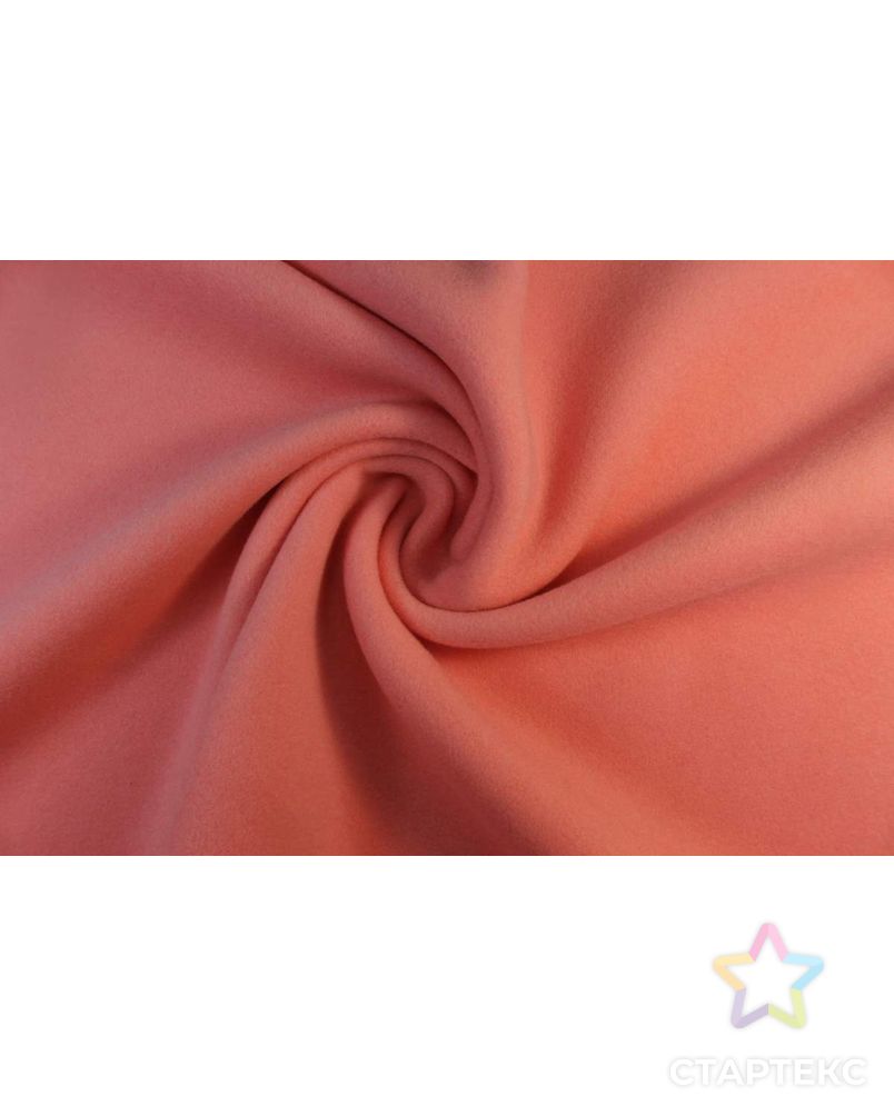 Ткань пальтовая двухсторонняя, цвет янтарного персика арт. ГТ-1627-1-ГТ0045264 1