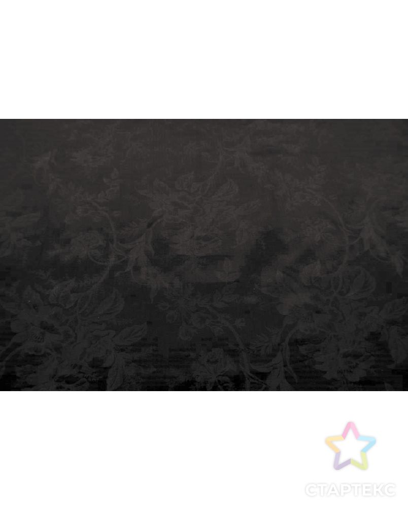 Бархат перламутрово-черного цвета с цветочным узором арт. ГТ-1648-1-ГТ0045292