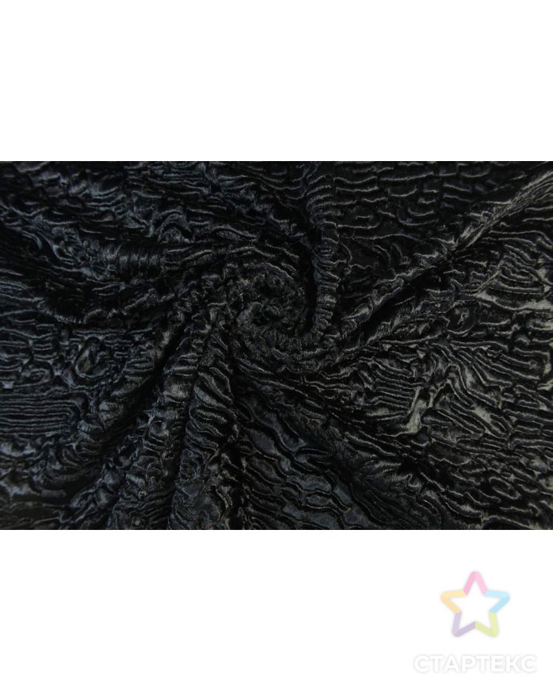Искусственный мех переливающегося черного цвета арт. ГТ-1653-1-ГТ0045301