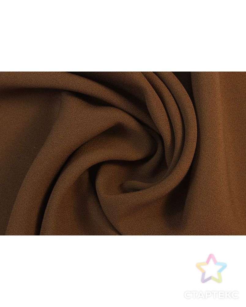 Ткань плательная двухсторонняя "Кади"  шоколадного цвета арт. ГТ-1654-1-ГТ0045303