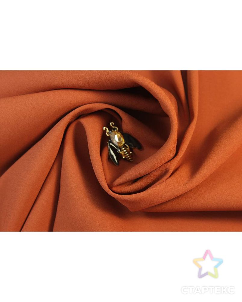 Ткань плательная двухсторонняя "Кади", оранжево-абрикосовый цвет арт. ГТ-1660-1-ГТ0045310 3