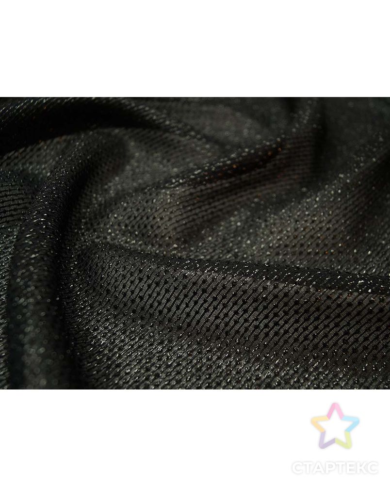 Ткань блузочно-плательная, праздничная, цвет черный арт. ГТ-2553-1-ГТ0047327
