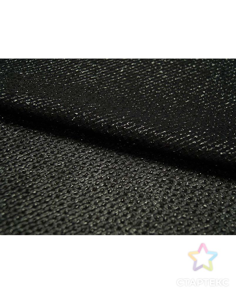Ткань блузочно-плательная, праздничная, цвет черный арт. ГТ-2553-1-ГТ0047327
