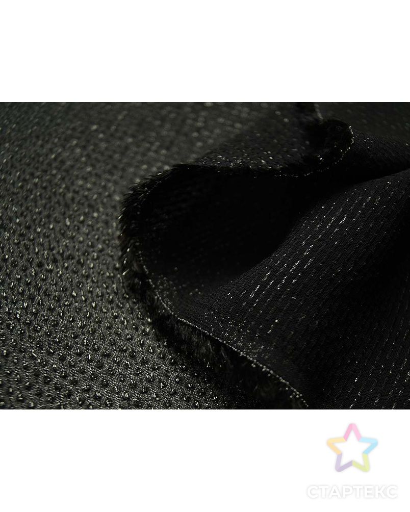 Ткань блузочно-плательная, праздничная, цвет черный арт. ГТ-2553-1-ГТ0047327 4
