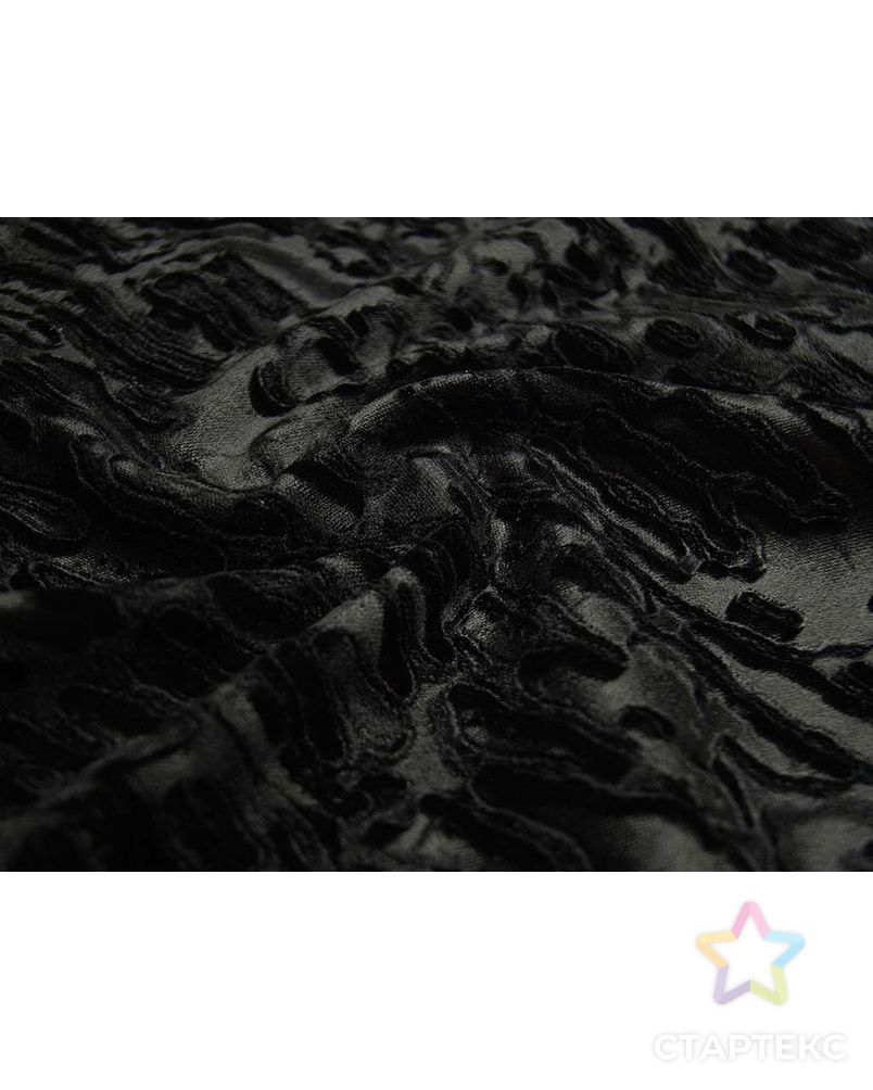 Изысканный искусственный мех глубокого черного цвета арт. ГТ-2593-1-ГТ0047371 2