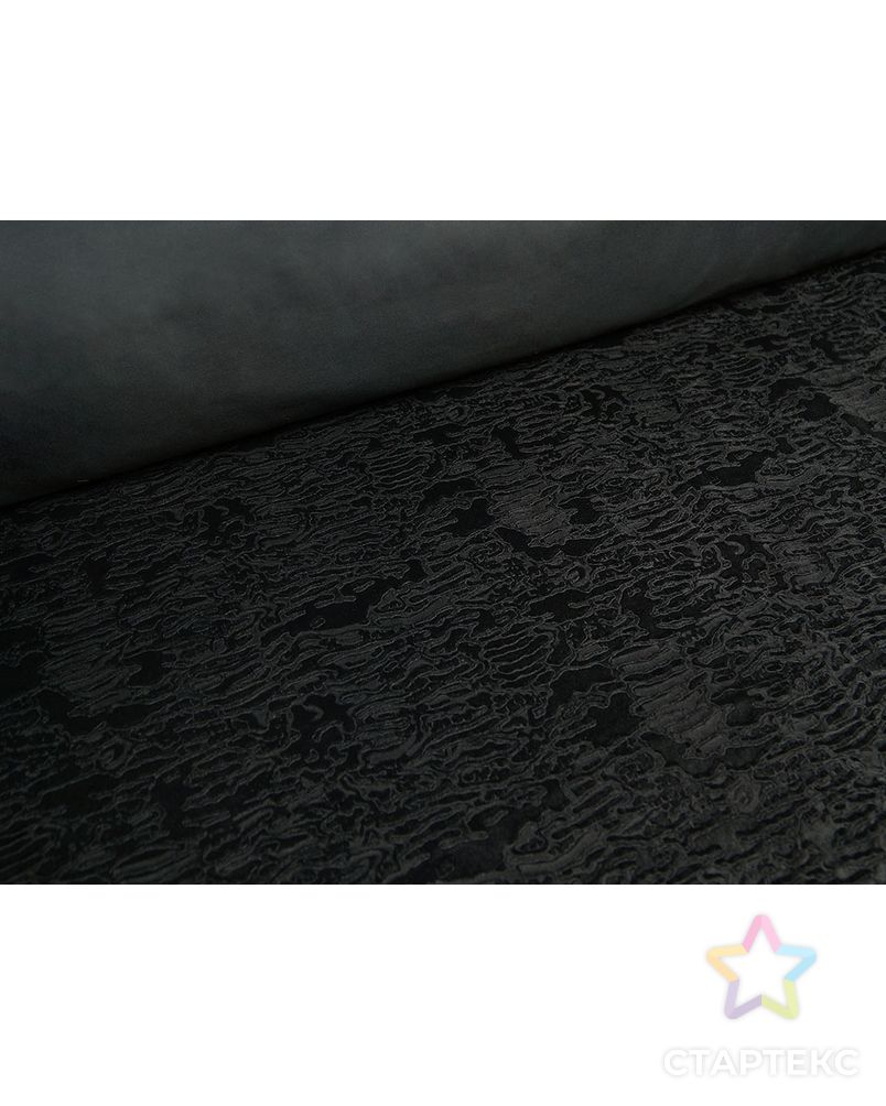 Изысканный искусственный мех глубокого черного цвета арт. ГТ-2593-1-ГТ0047371 3