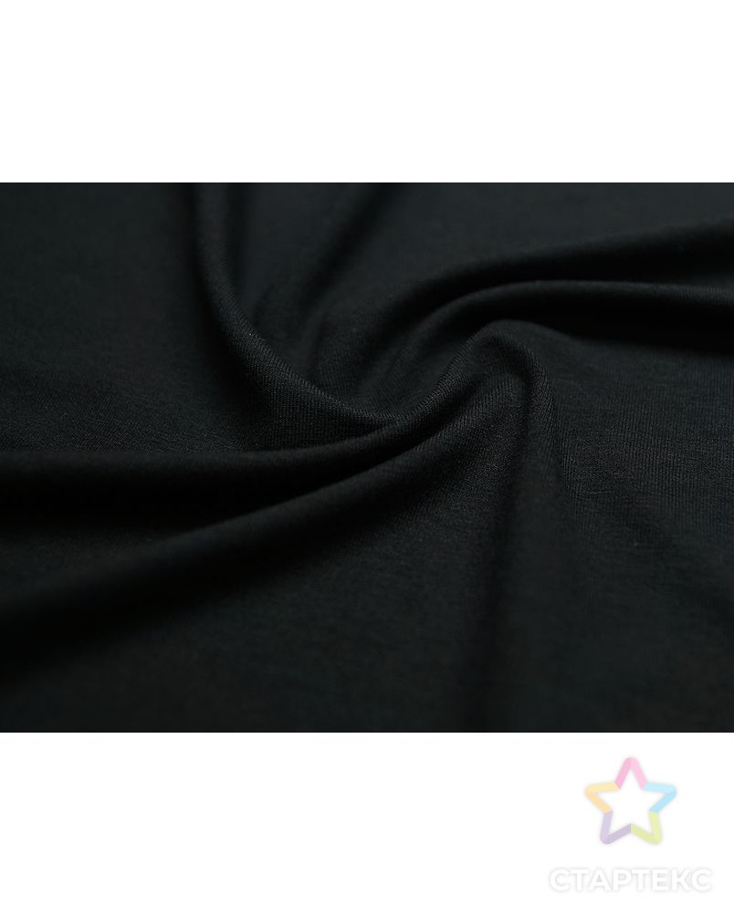 Трикотаж вискозный футболочный однотонный, цвет черный лебедь  (235 г/м2) арт. ГТ-2606-1-ГТ0047385 1