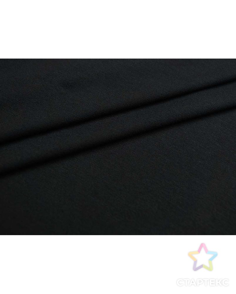 Трикотаж вискозный футболочный однотонный, цвет черный лебедь  (235 г/м2) арт. ГТ-2606-1-ГТ0047385