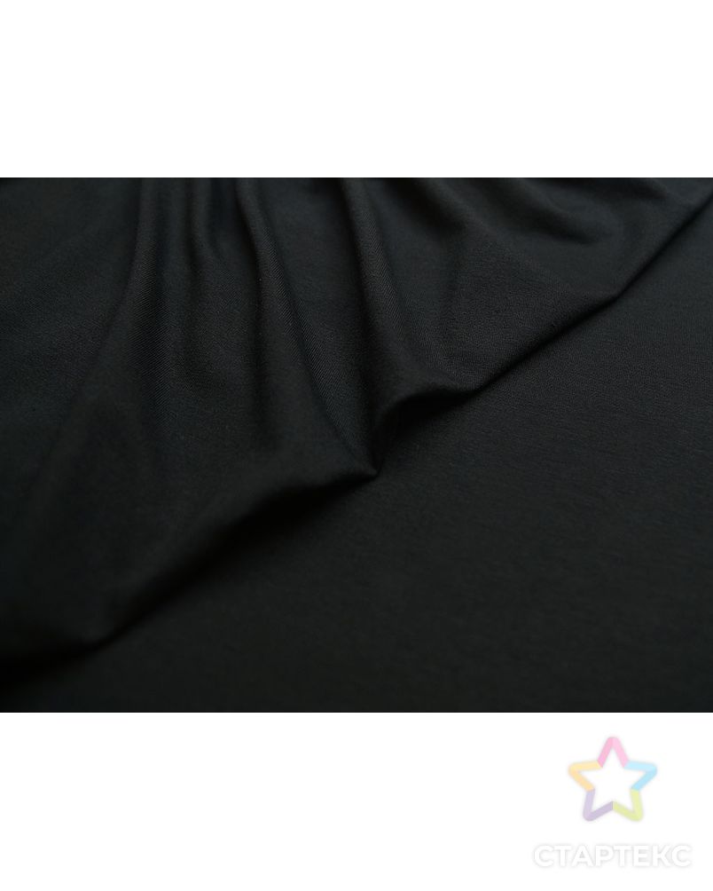 Трикотаж вискозный футболочный однотонный, цвет черный лебедь  (235 г/м2) арт. ГТ-2606-1-ГТ0047385 3