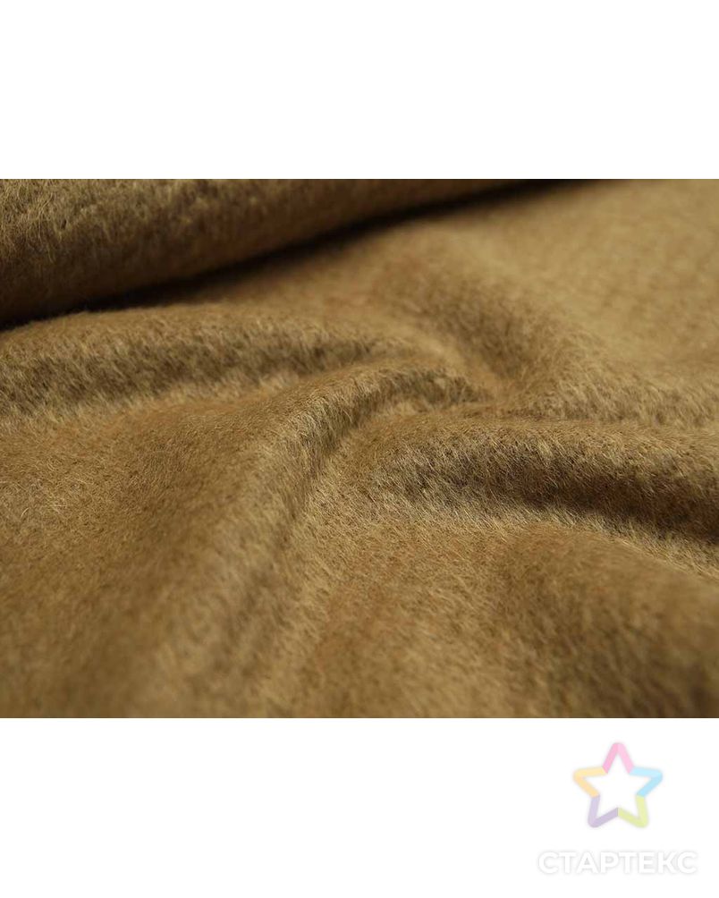 Ткань пальтовая из альпаки c ворсом золотисто-коричневого цвета арт. ГТ-2621-1-ГТ0047401