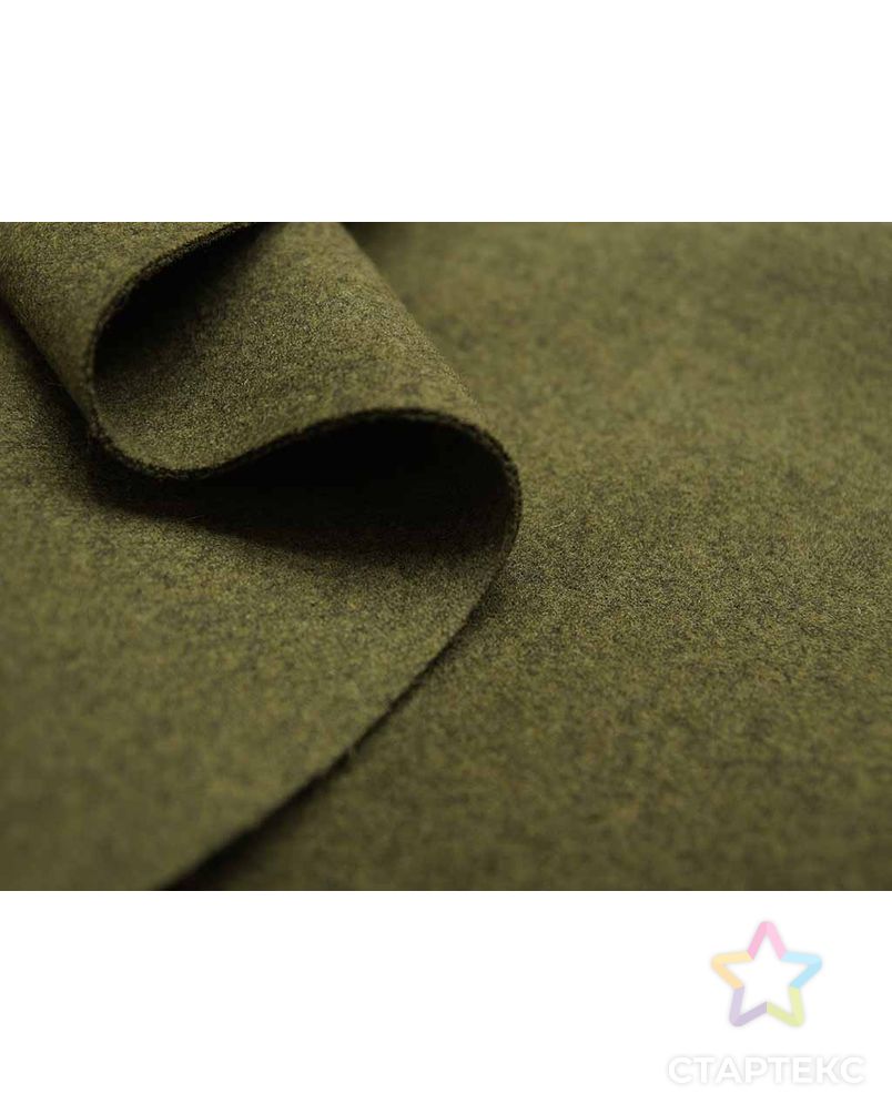 Шерстяная двухсторонняя пальтовая ткань, цвет оливковый хаки арт. ГТ-2622-1-ГТ0047402 2