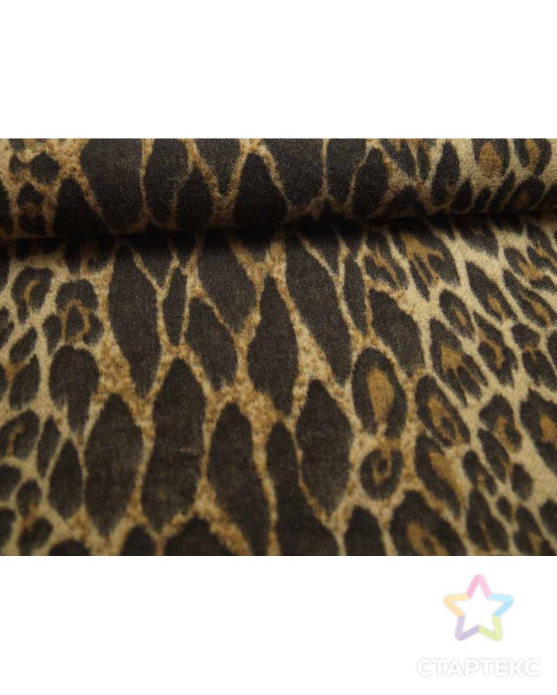 Двухсторонняя шерстяная пальтовая ткань леопардовой расцветки арт. ГТ-2625-1-ГТ0047405 2