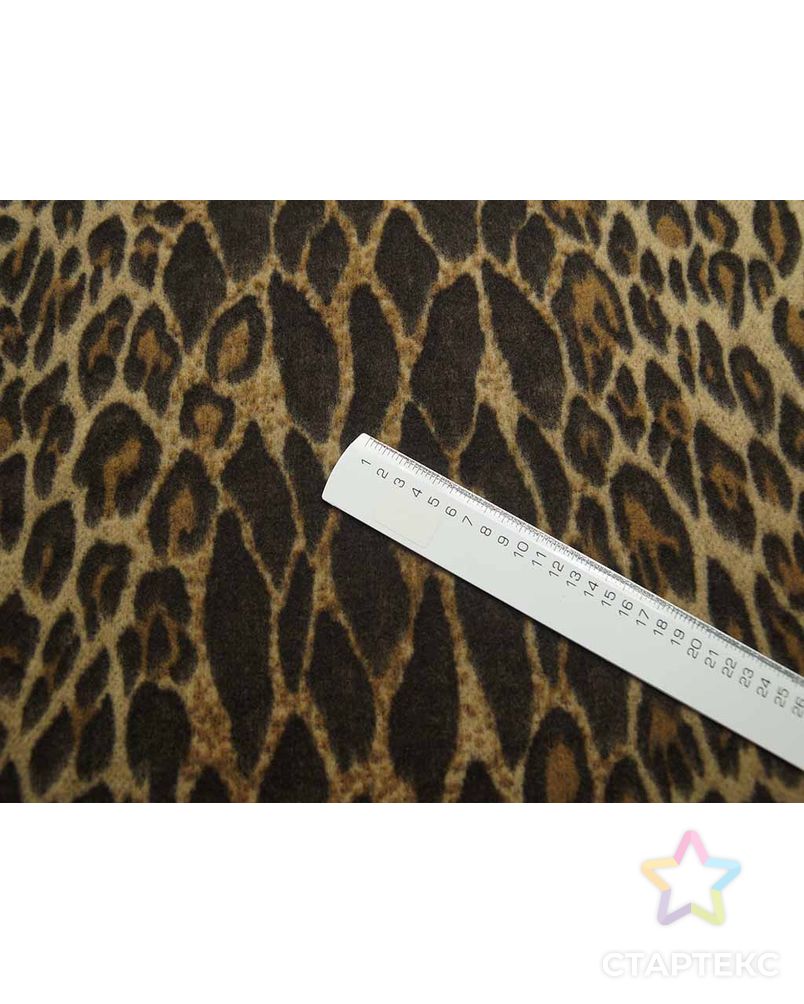 Двухсторонняя шерстяная пальтовая ткань леопардовой расцветки арт. ГТ-2625-1-ГТ0047405 3