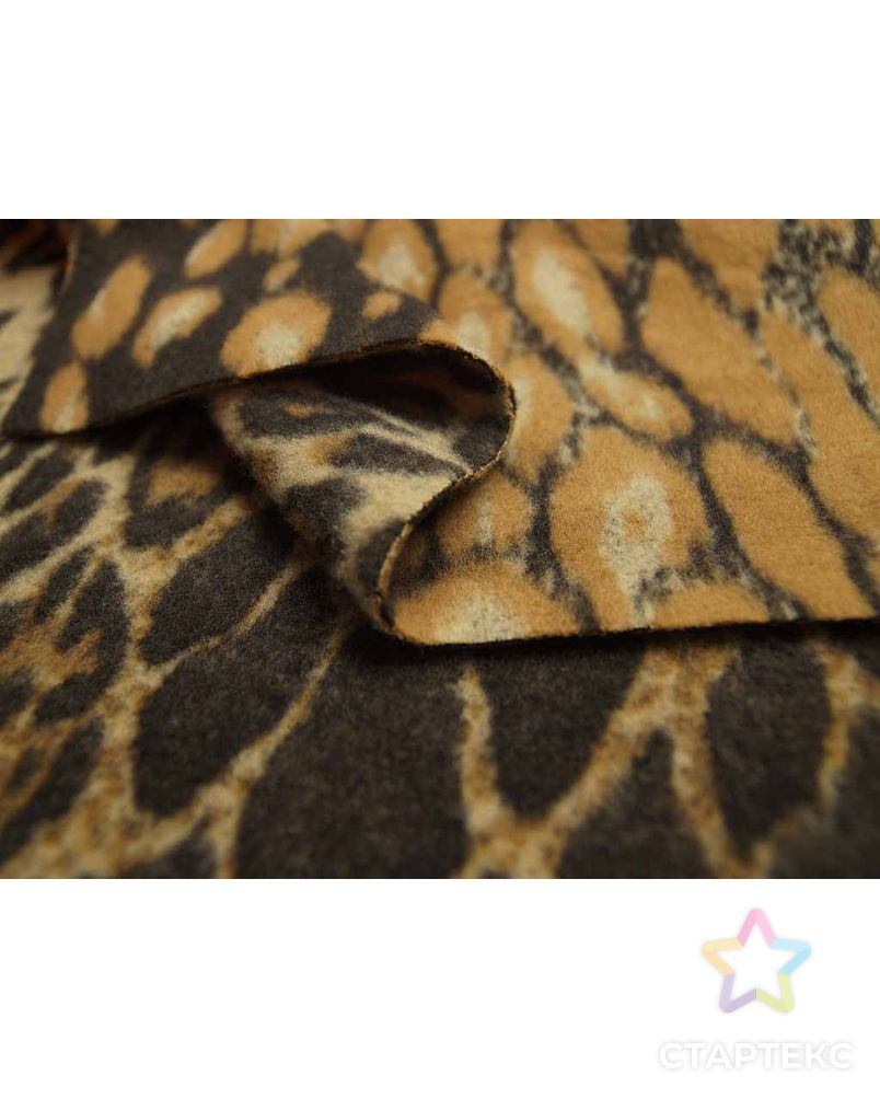 Двухсторонняя шерстяная пальтовая ткань леопардовой расцветки арт. ГТ-2625-1-ГТ0047405
