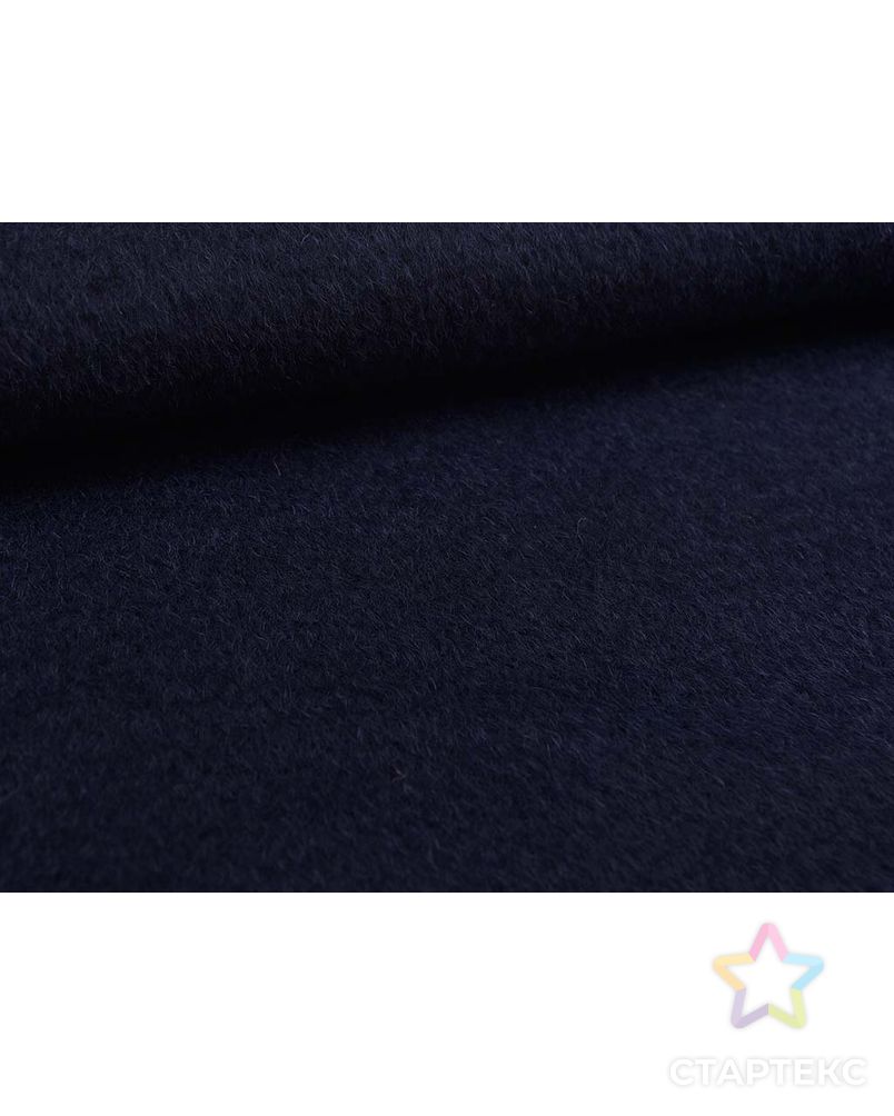 Ткань пальтовая шерстяная с ворсом цвета синего клематиса арт. ГТ-2630-1-ГТ0047410 2