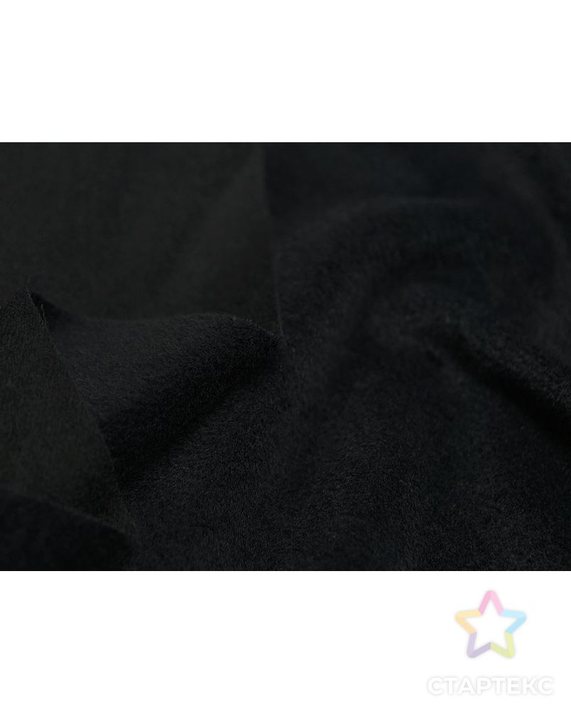 Пальтовая шерстяная ткань насыщенного черного цвета арт. ГТ-2635-1-ГТ0047415
