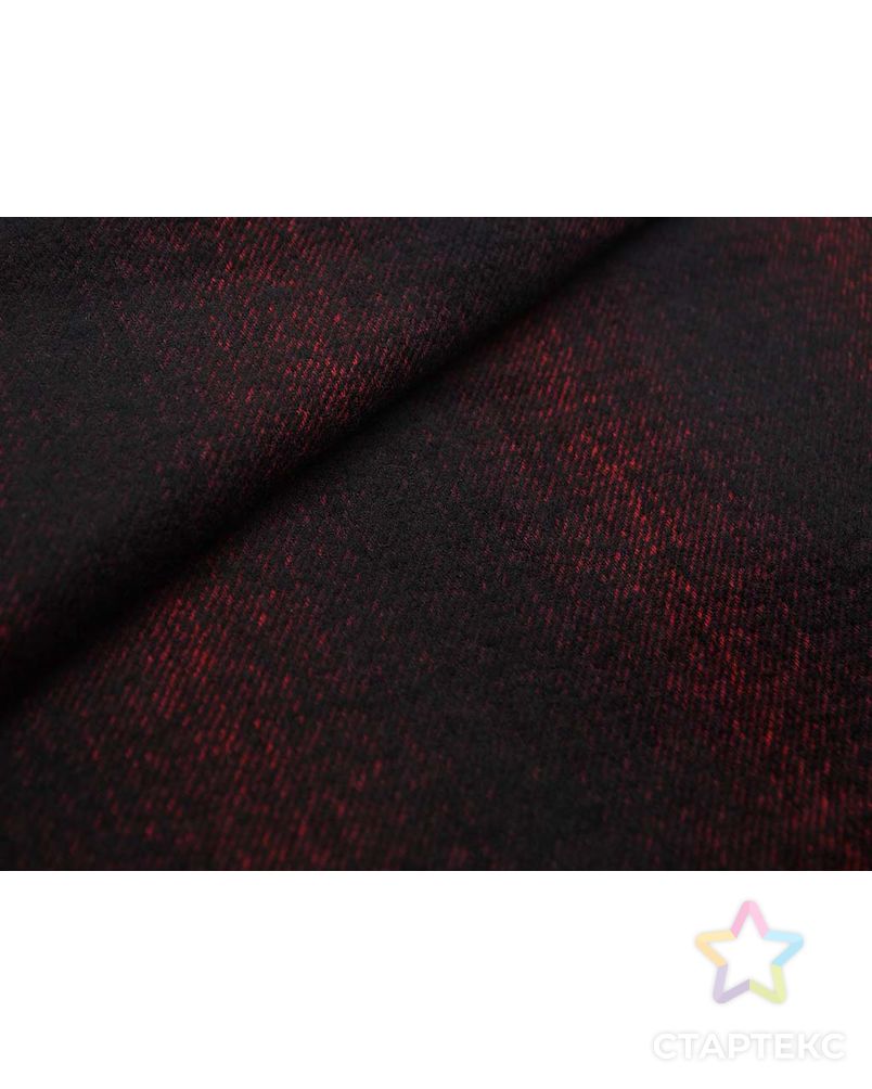 Шерстяная двухсторонняя пальтовая ткань красно-черного и черно-серого цветов арт. ГТ-2638-1-ГТ0047418 2