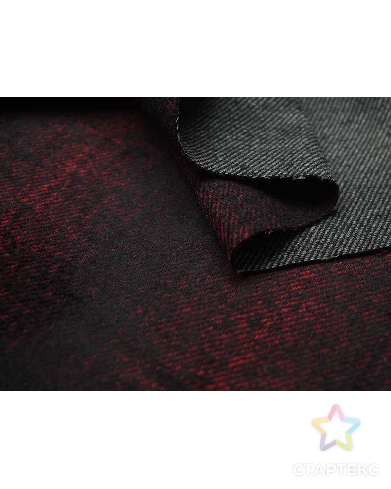 Шерстяная двухсторонняя пальтовая ткань красно-черного и черно-серого цветов арт. ГТ-2638-1-ГТ0047418 4