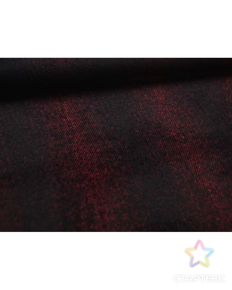 Шерстяная двухсторонняя пальтовая ткань красно-черного и черно-серого цветов арт. ГТ-2638-1-ГТ0047418