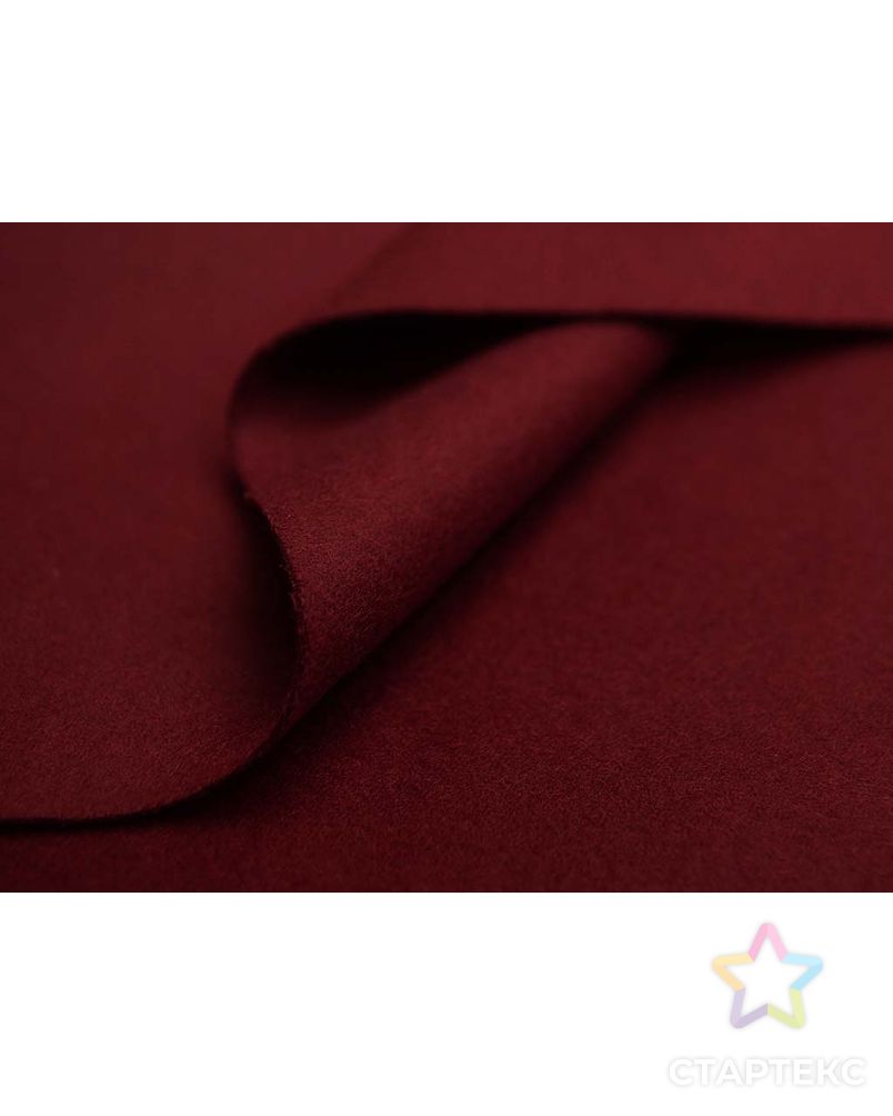 Шерстяная двухсторонняя пальтовая ткань цвета рубинового вина арт. ГТ-2646-1-ГТ0047427 3