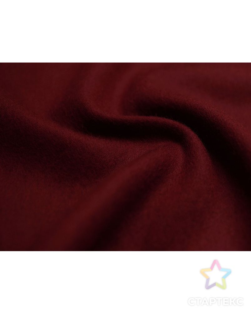 Шерстяная двухсторонняя пальтовая ткань цвета рубинового вина арт. ГТ-2646-1-ГТ0047427 4