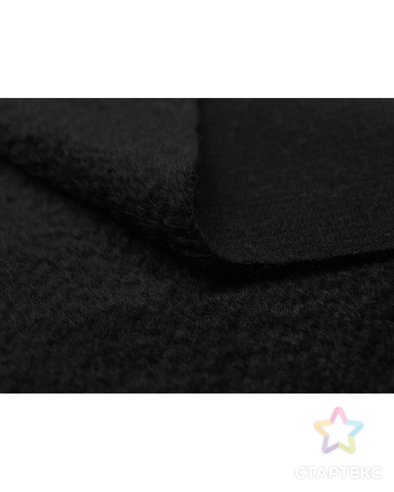 Ткань пальтовая с коротким ворсом черного цвета арт. ГТ-2647-1-ГТ0047428