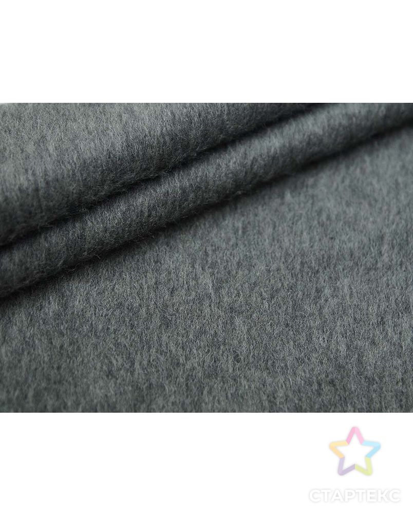 Ткань пальтовая шерстяная с ворсом цвета серый меланж арт. ГТ-2659-1-ГТ0047440 2