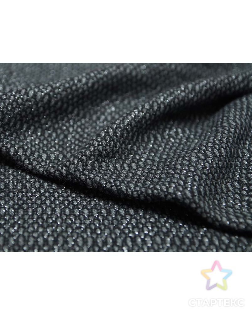 Шерстяная ткань серо-черного цвета с люрексом арт. ГТ-2660-1-ГТ0047441