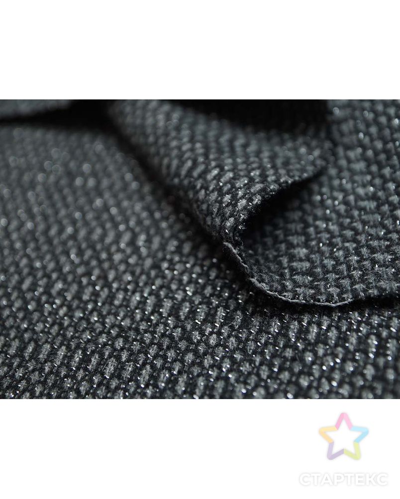 Шерстяная ткань серо-черного цвета с люрексом арт. ГТ-2660-1-ГТ0047441 5