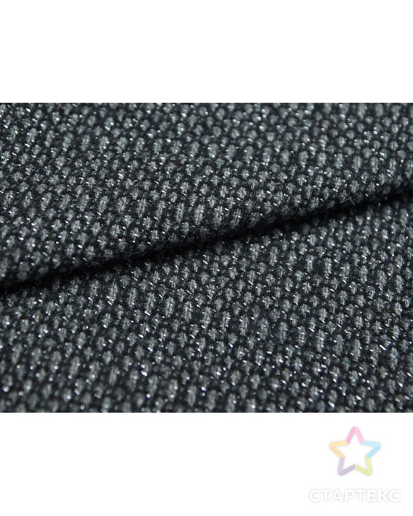 Шерстяная ткань серо-черного цвета с люрексом арт. ГТ-2660-1-ГТ0047441 6