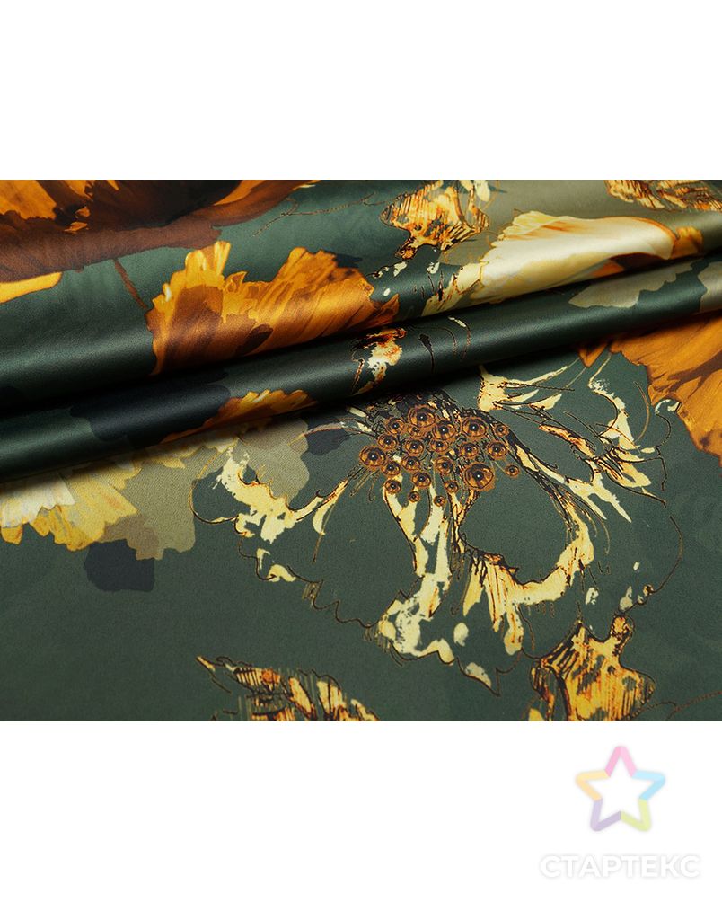 Изящная плательная ткань с абстрактными цветами  (190 г/м2) арт. ГТ-2698-1-ГТ0047489