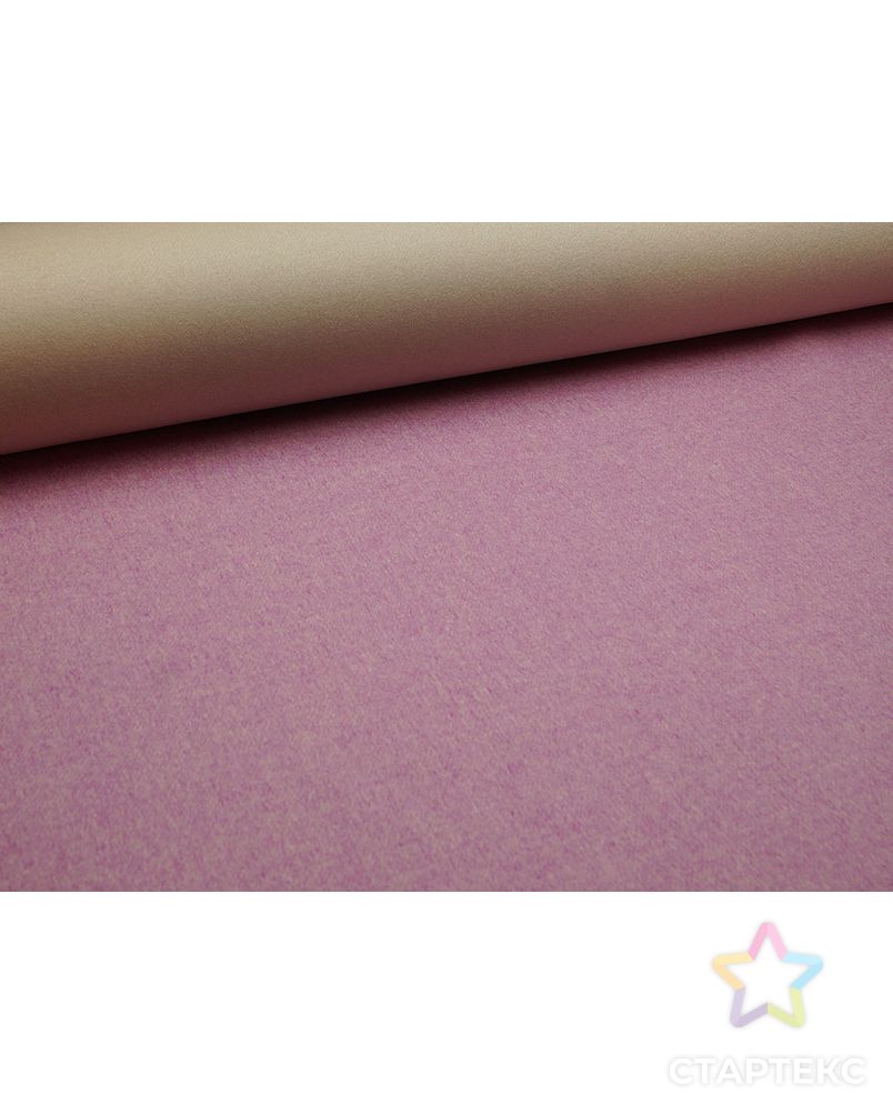 Ткань пальтовая меланжевая двухсторонняя, цвет бежево-розовый арт. ГТ-2716-1-ГТ0047509 1