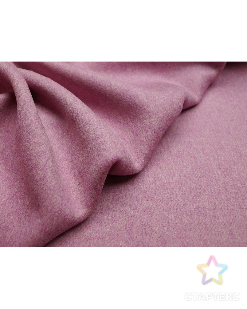 Ткань пальтовая меланжевая двухсторонняя, цвет бежево-розовый арт. ГТ-2716-1-ГТ0047509 2
