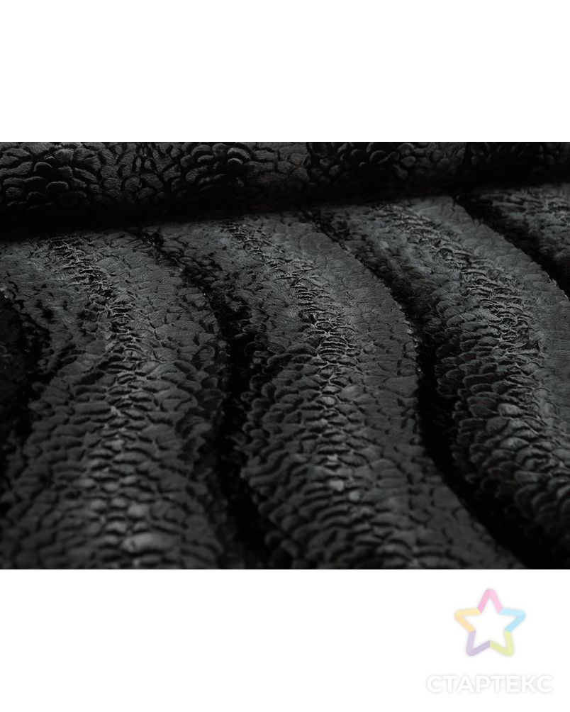 Заказать Изысканный искусственный каракуль с вертикальной волной, черный лебедь арт. ГТ-2738-1-ГТ0047531 в Новосибирске