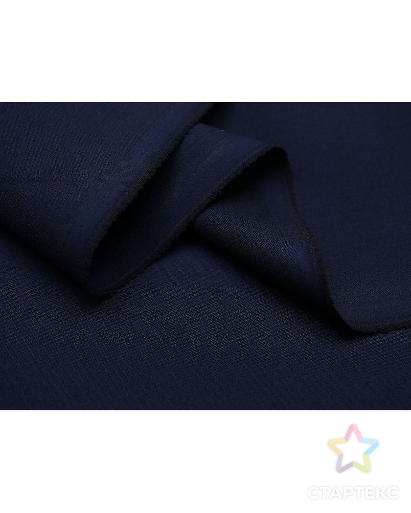 Элегантная костюмная ткань темно-синего цвета в полоску арт. ГТ-2775-1-ГТ0047633 4