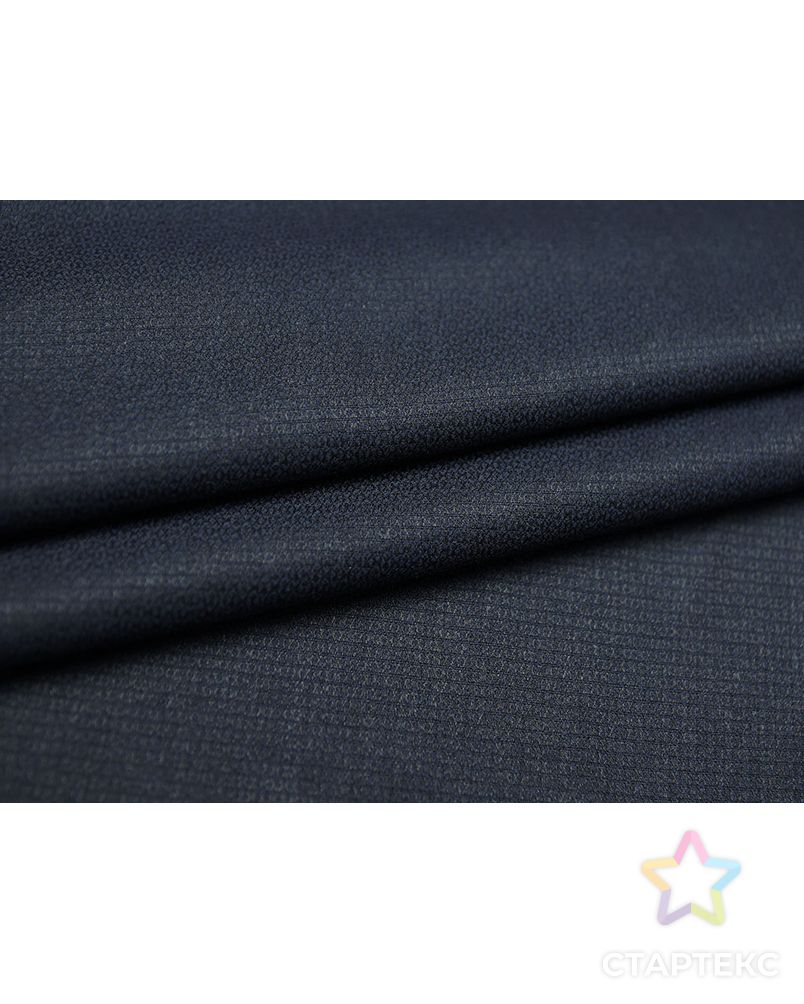Двухсторонняя костюмная ткань, меланж темно-синего цвета арт. ГТ-2778-1-ГТ0047636