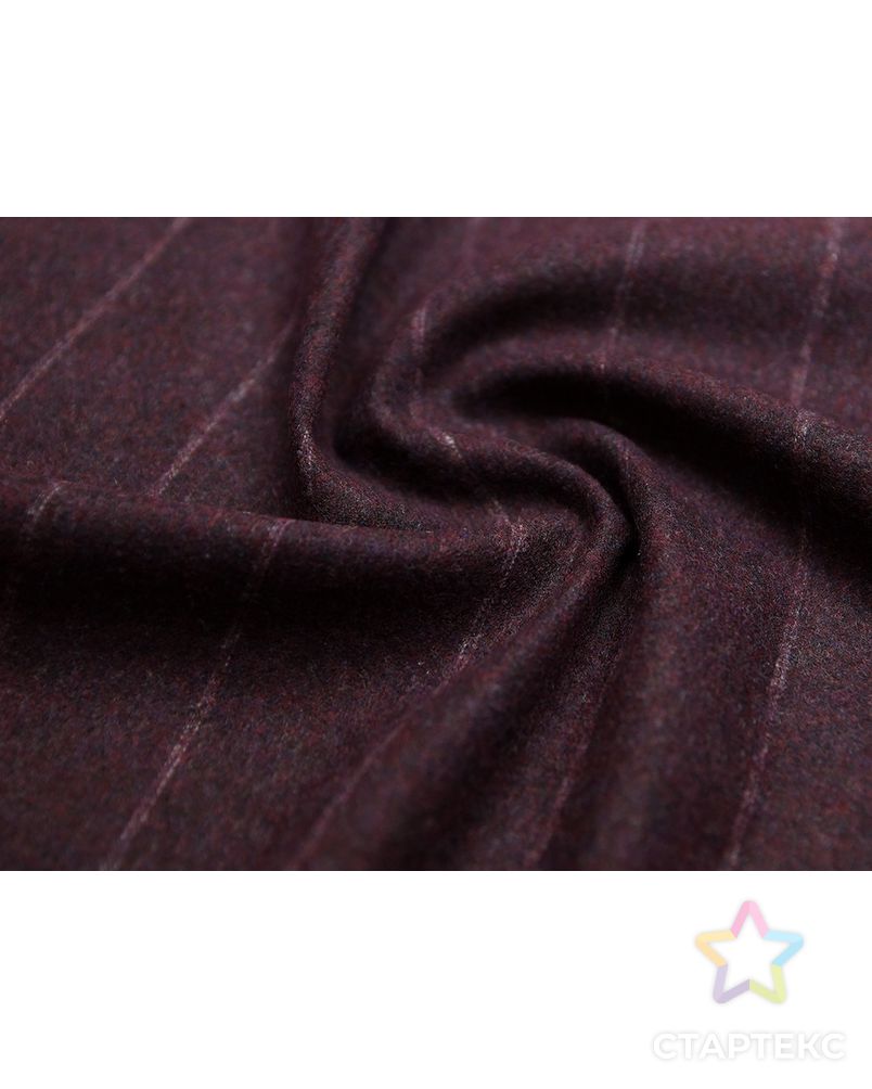 Элегантная костюмная ткань темно-вишневого цвета в полоску арт. ГТ-2885-1-ГТ0047763