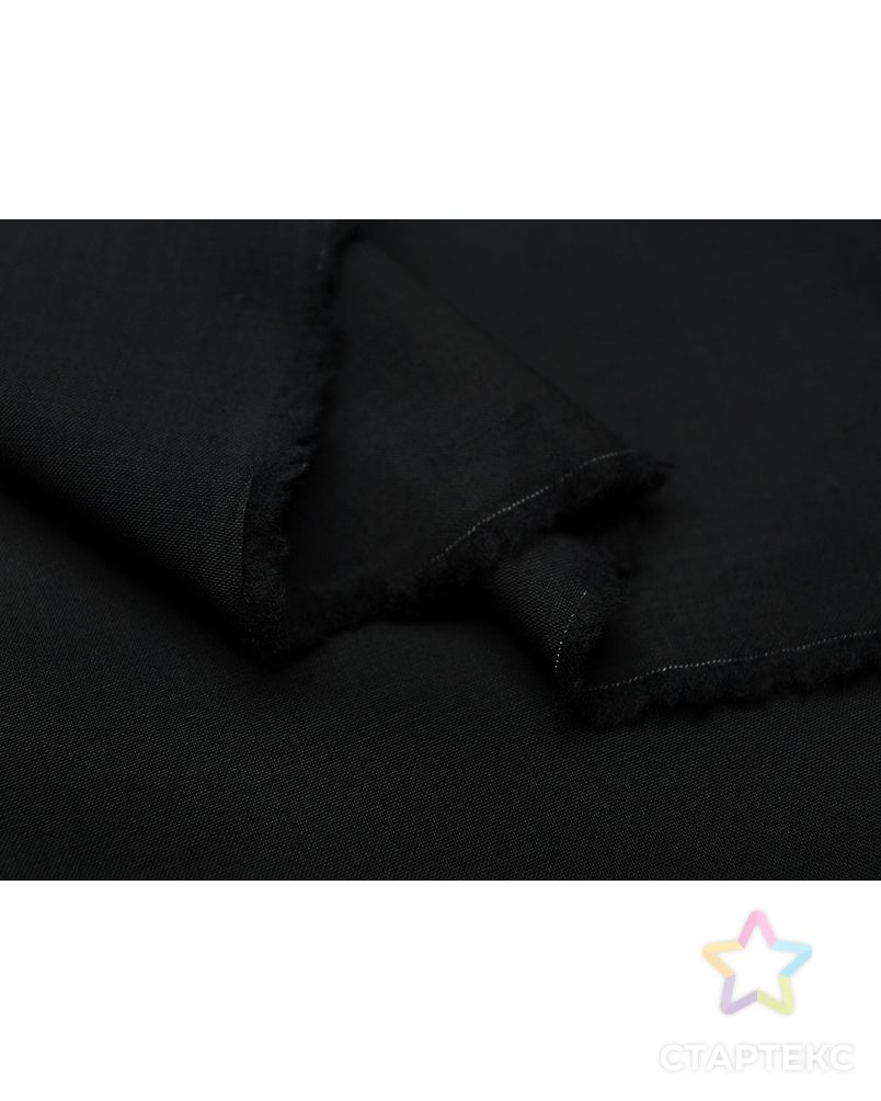 Классическая костюмная ткань угольно-черного цвета  (185 г/м2) арт. ГТ-2894-1-ГТ0047772 4