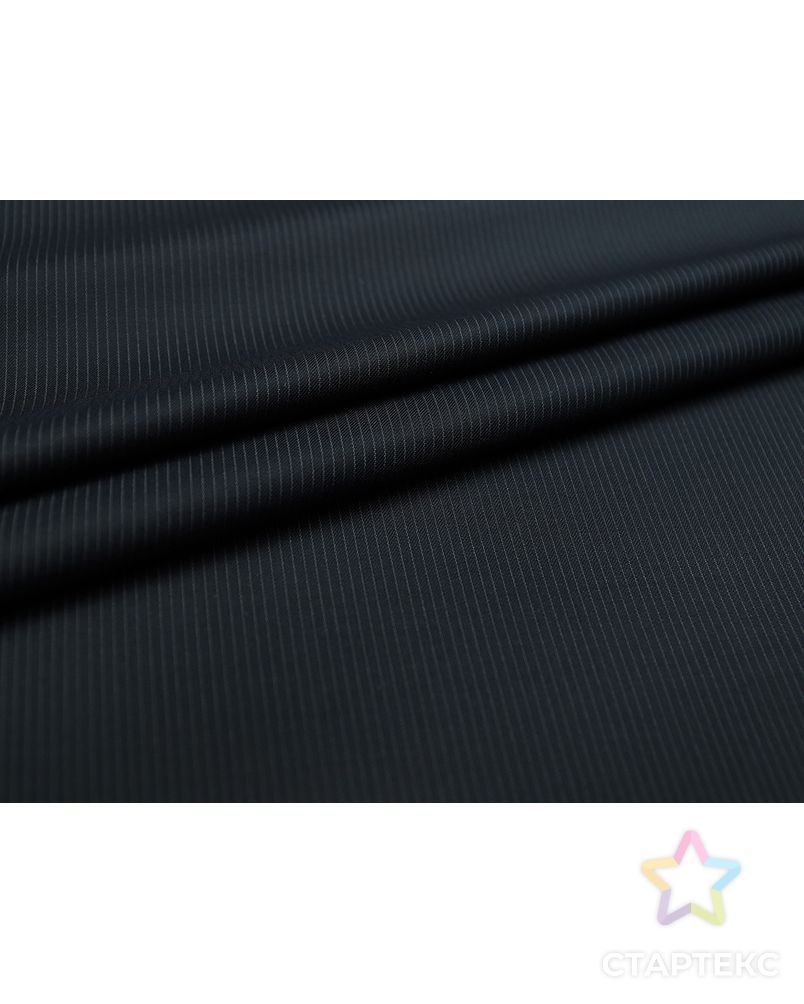 Двухсторонняя костюмная ткань темно-синего цвета в полоску арт. ГТ-2904-1-ГТ0047782