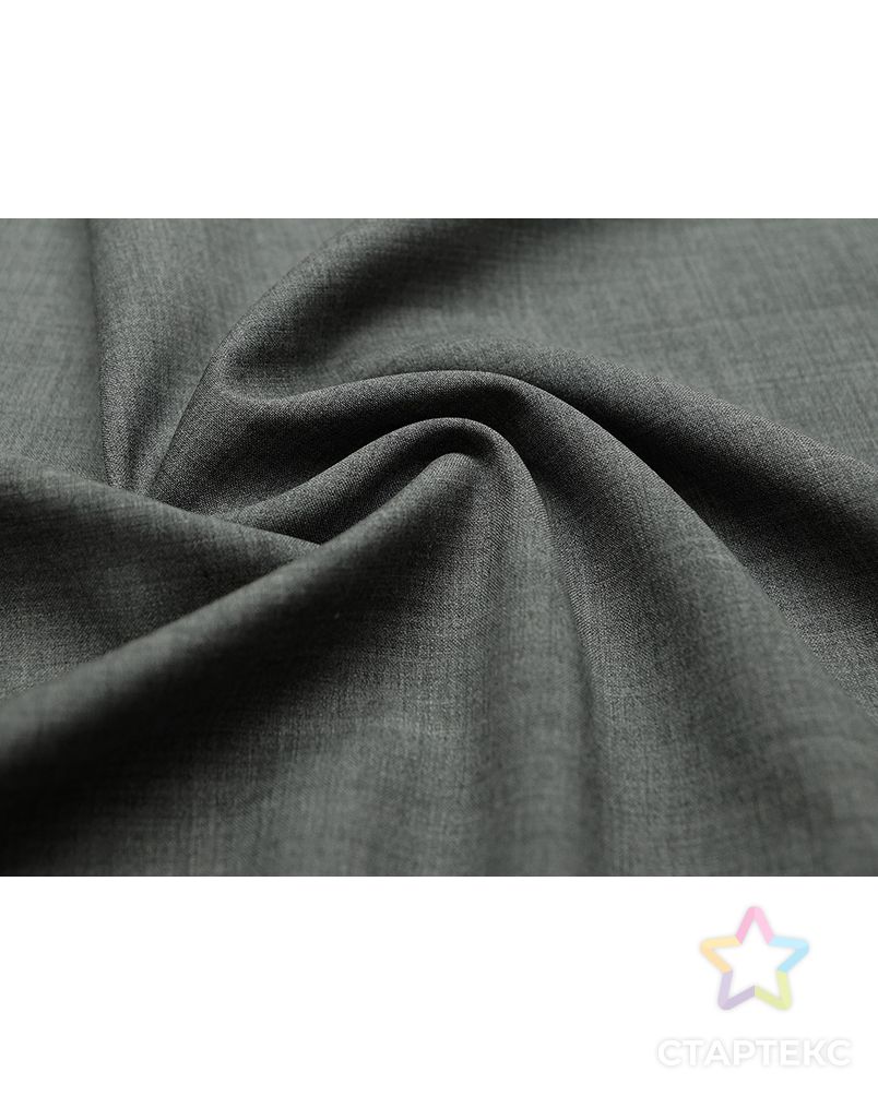 Тонкая костюмная ткань серого меланжевого цвета арт. ГТ-2915-1-ГТ0047794 1
