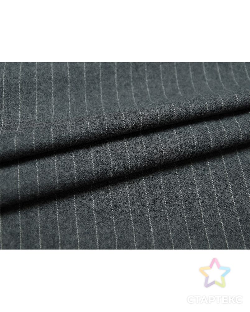 Заказать Двухсторонняя костюмная ткань серого цвета в белую тонкую полоску арт. ГТ-2931-1-ГТ0047811 в Новосибирске