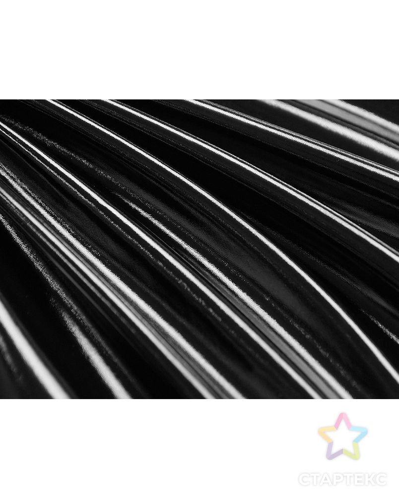 Лаковая экокожа, цвет черный арт. ГТ-2938-1-ГТ0047818 1