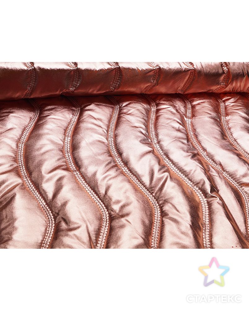 Курточная 2-х сторонняя стеганая ткань, цвет розовый металлик  (200 г/м2) арт. ГТ-2943-1-ГТ0047823 2