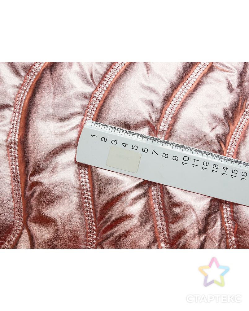 Курточная 2-х сторонняя стеганая ткань, цвет розовый металлик  (200 г/м2) арт. ГТ-2943-1-ГТ0047823 4