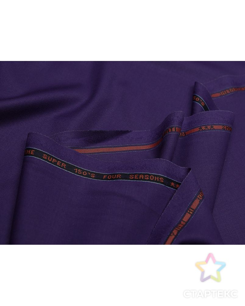 Ткань костюмная двухсторонняя насещенного фиолетового цвета арт. ГТ-2962-1-ГТ0047842 4