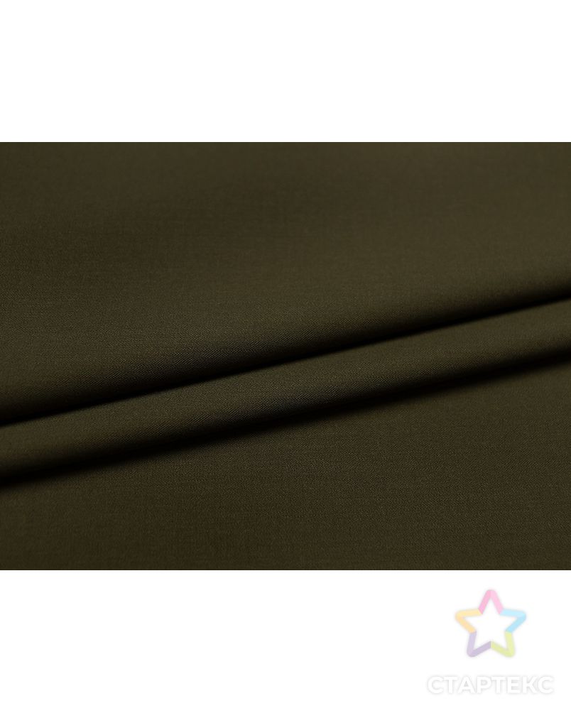 Ткань костюмная двухсторонняя темного цвета хаки арт. ГТ-2963-1-ГТ0047843 2