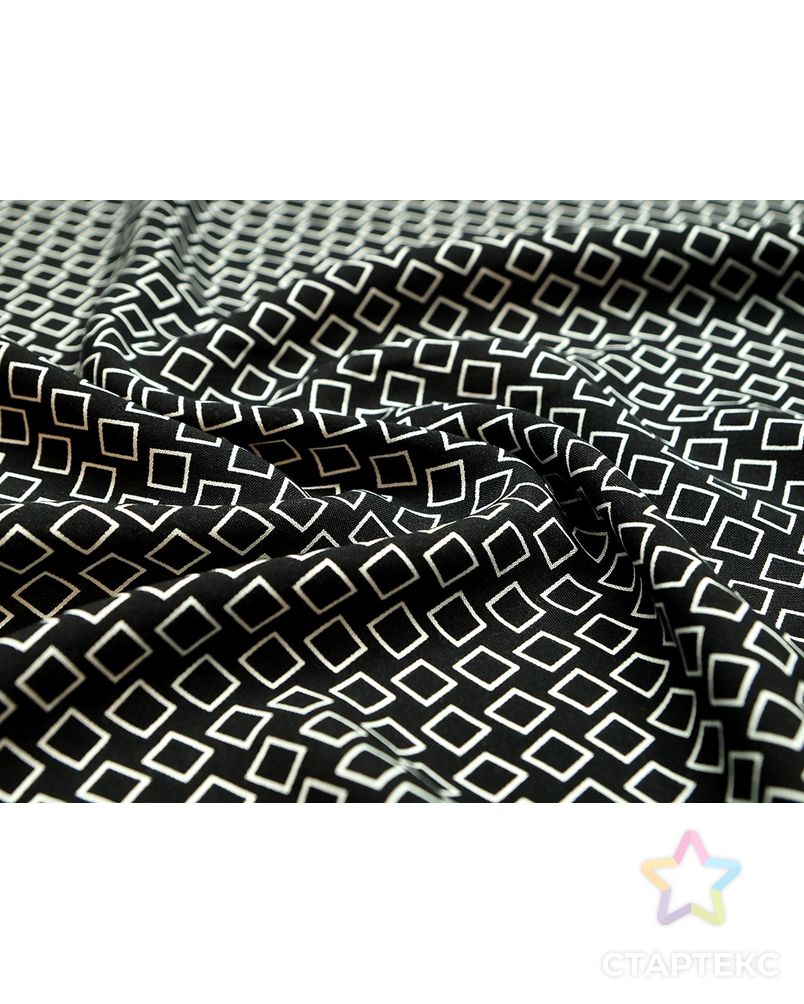 Заказать Штапель с геометрическим принтом в черно-белом цвете арт. ГТ-2970-1-ГТ0047850 в Новосибирске