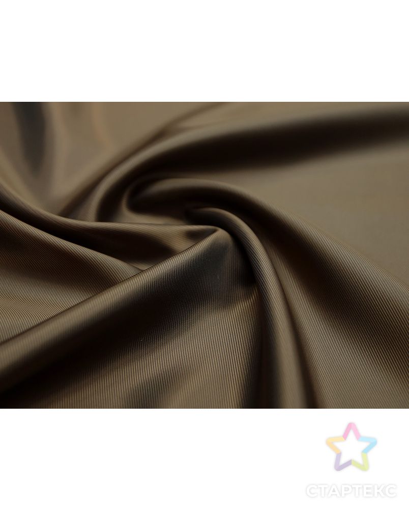 Подкладочная ткань коричневого цвета в диагональную полоску арт. ГТ-3000-1-ГТ0047880 1